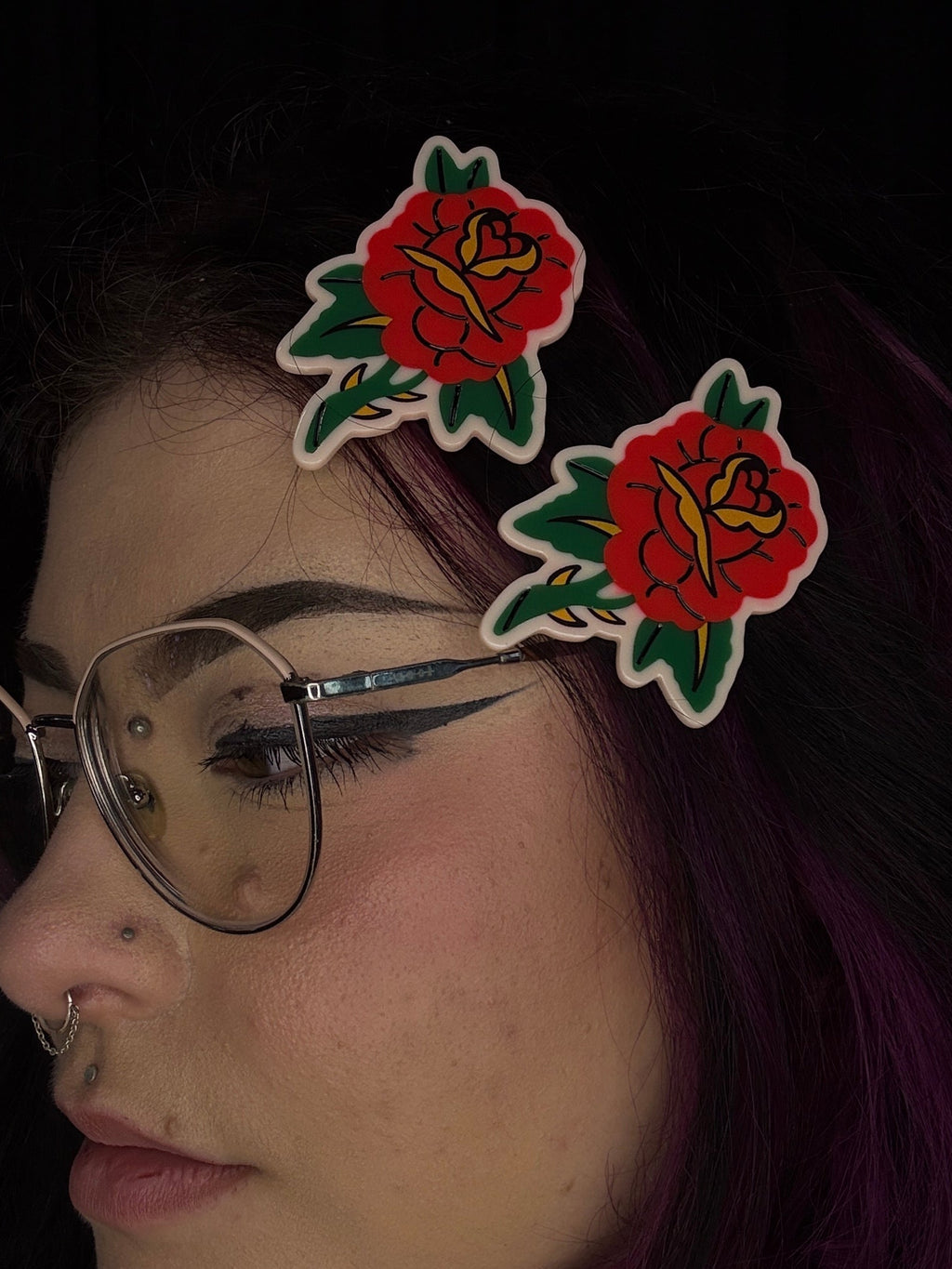 Trad Rose Alligator Clip Set **PREORDER**