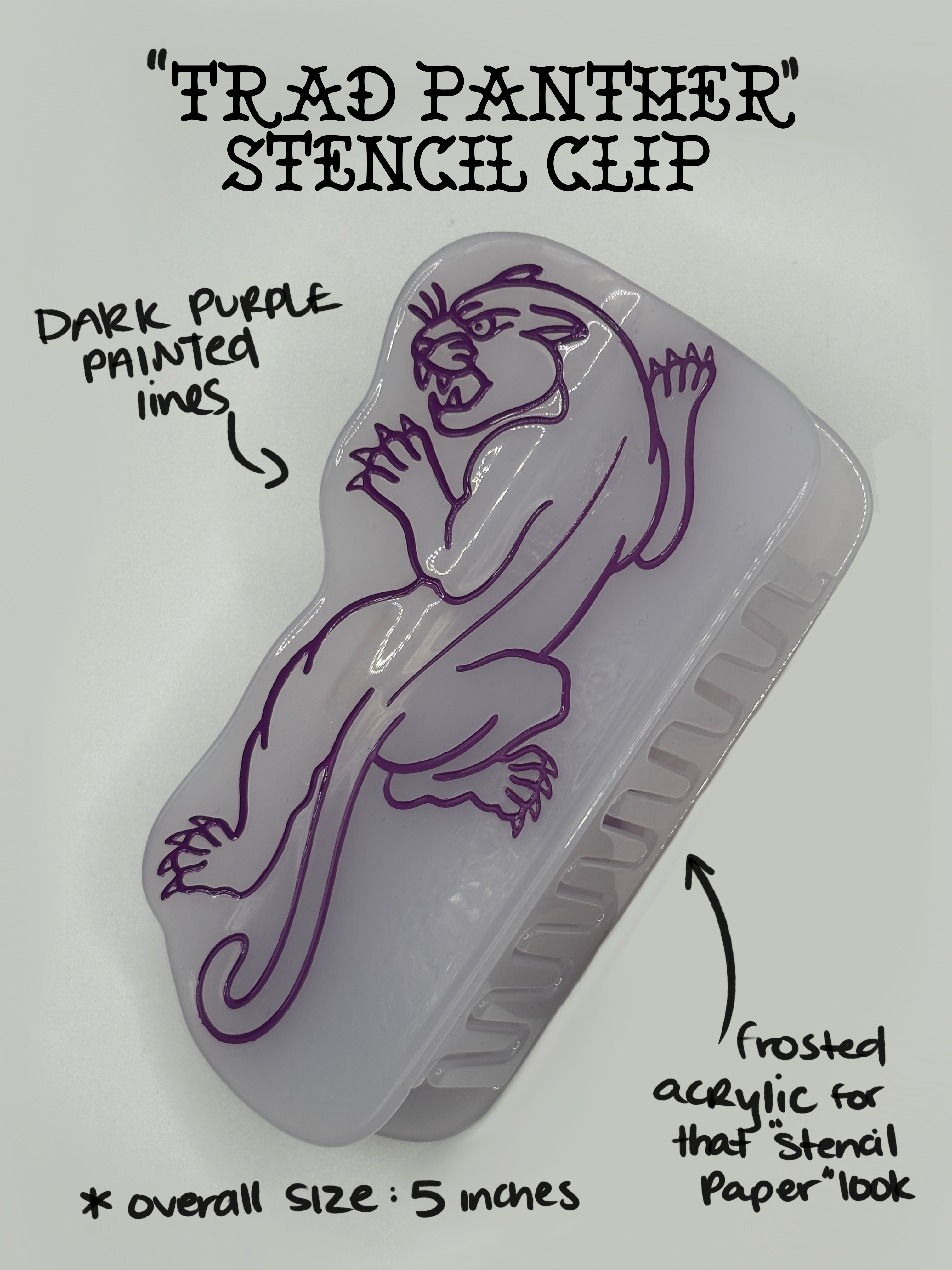 Trad Panther Stencil Clip **PREORDER**