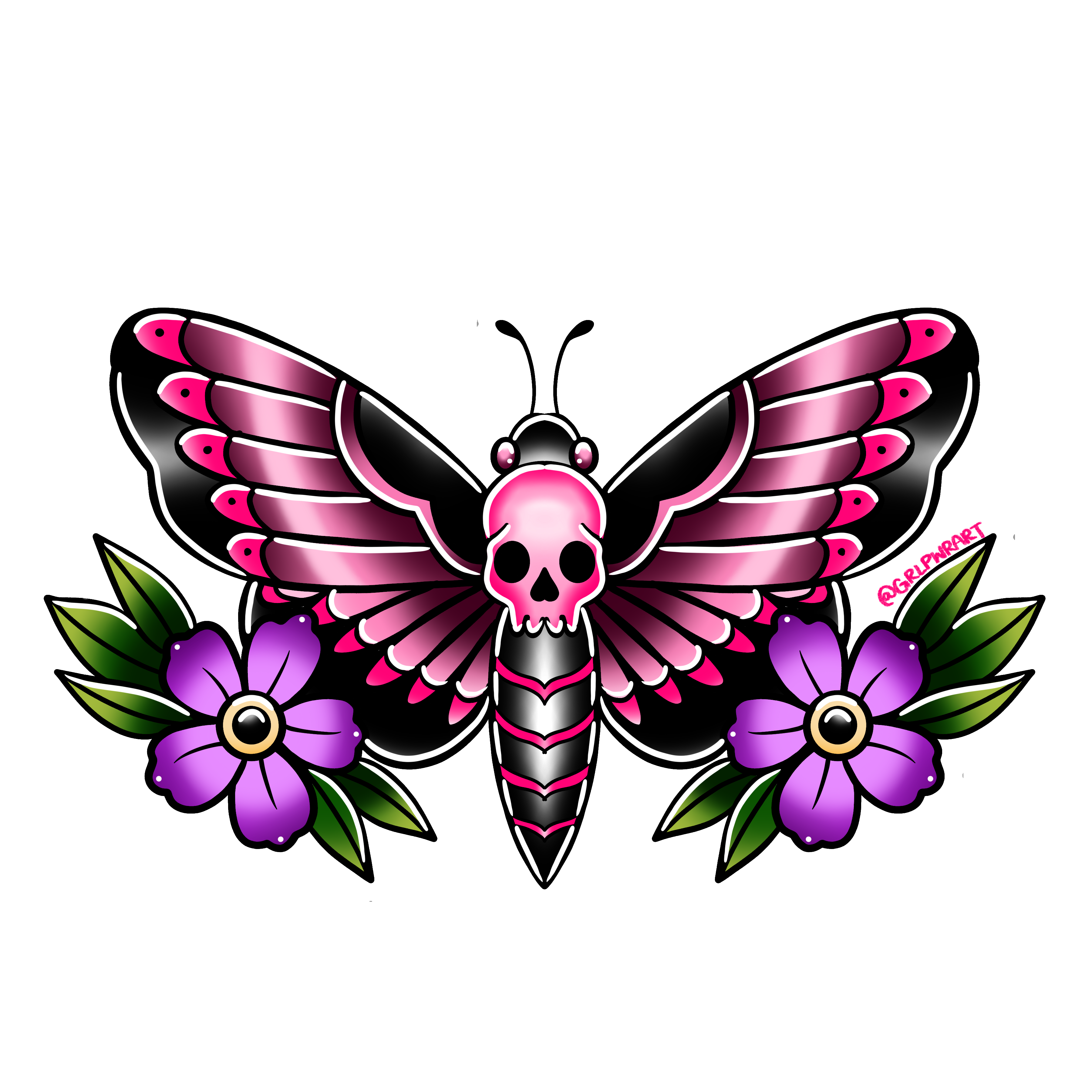 Death Head Hawk Moth Sticker