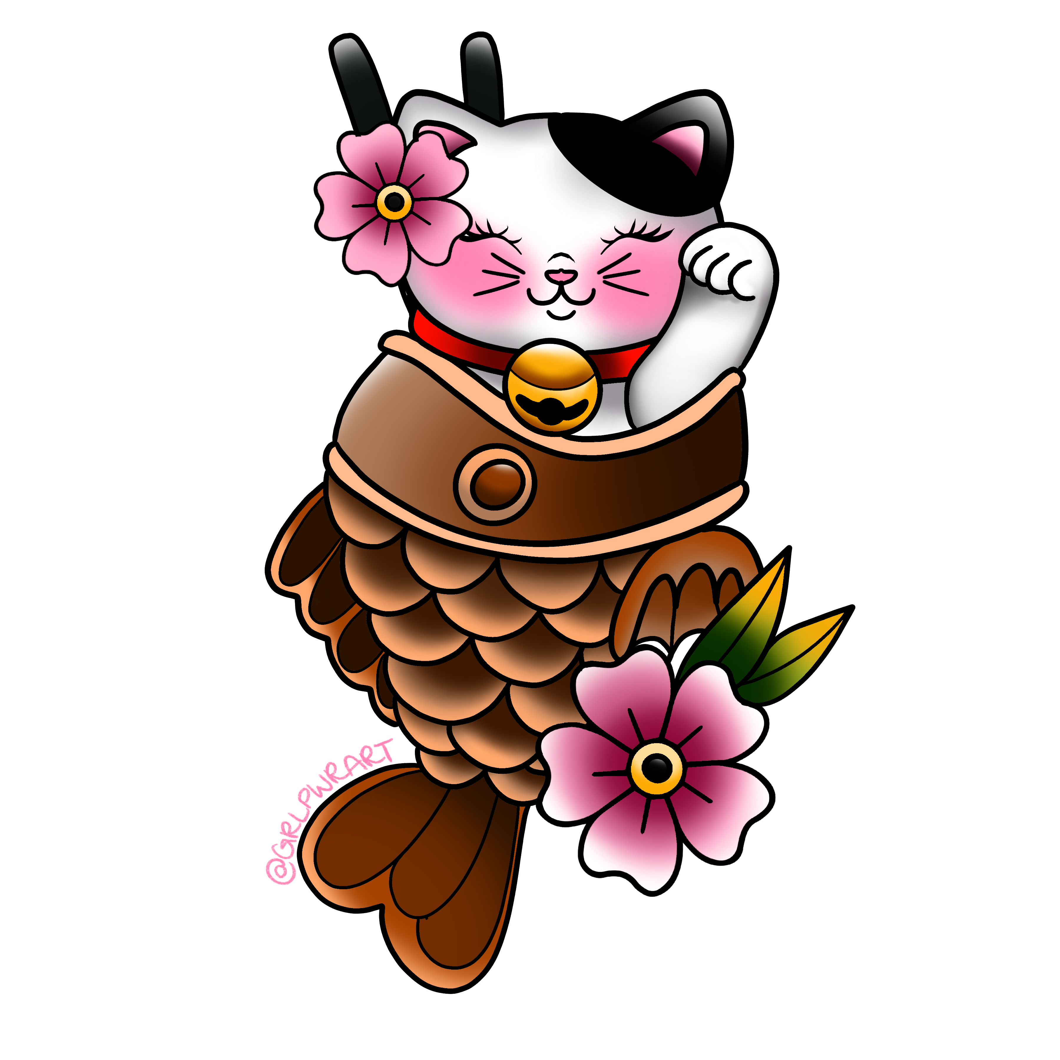Taiyaki Cat Sticker