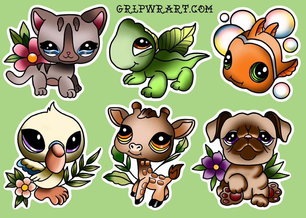 Littlest Pet Shop Sticker Sheets