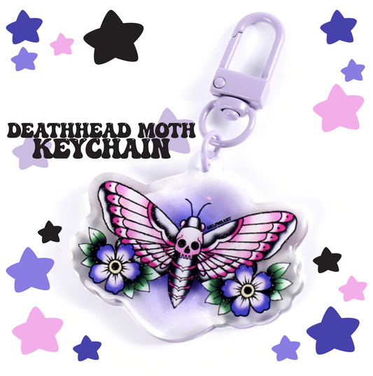 Deathshead Hawk Moth Keychain