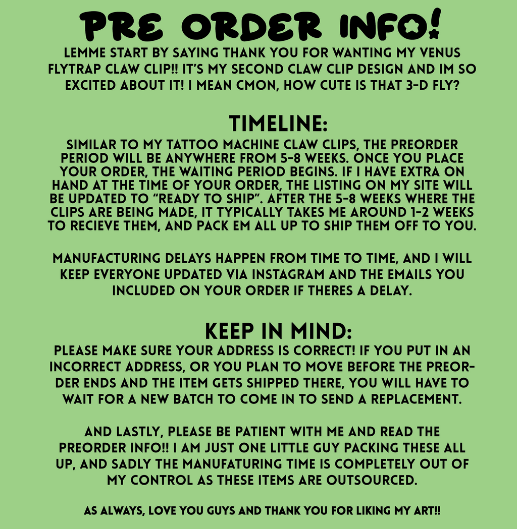 Venus Flytrap Hairclaw (PREORDER)