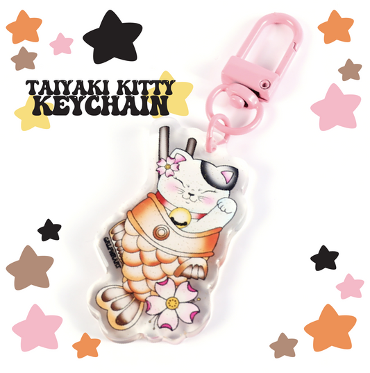 Taiyaki Kitty Keychain