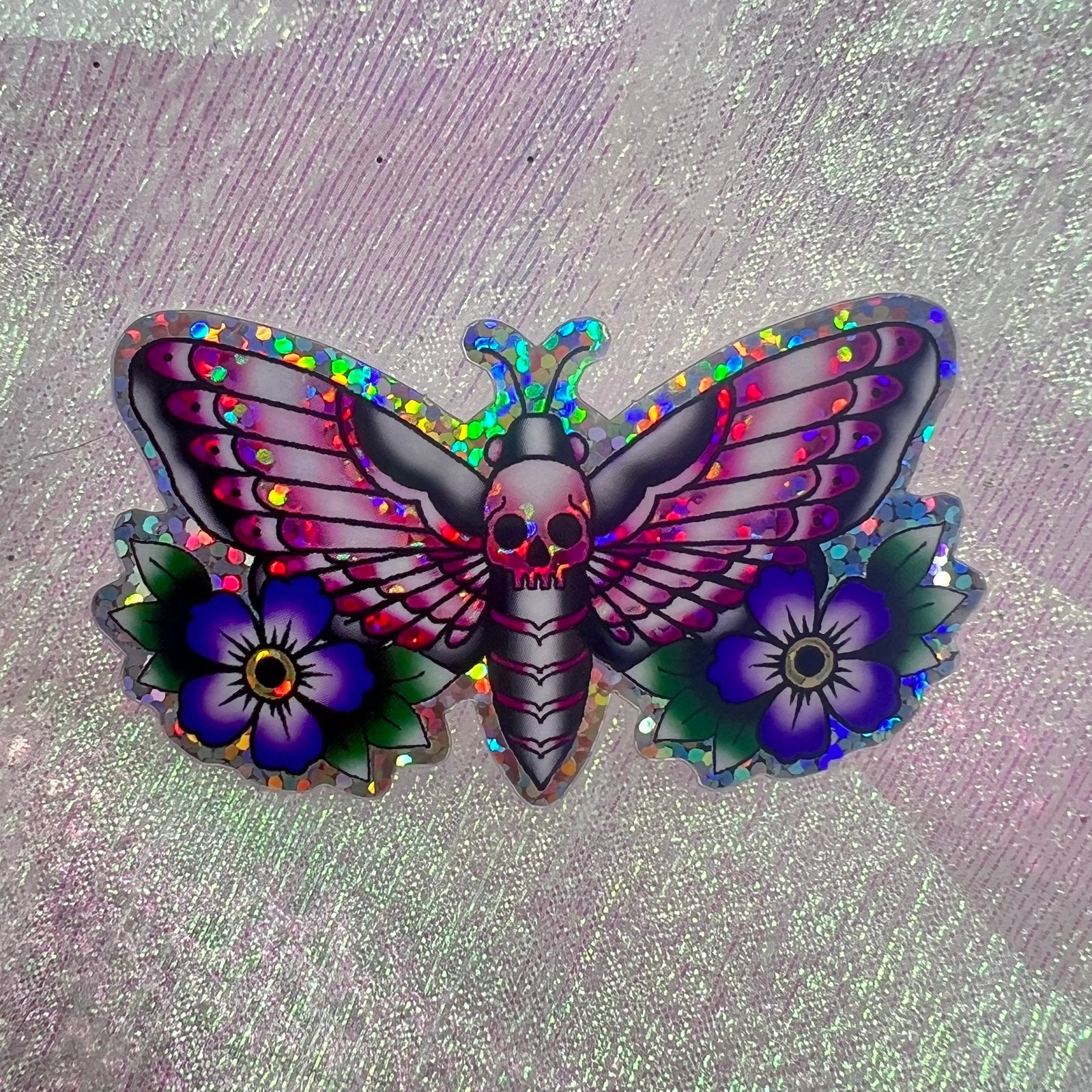 Glitter Deaths Head Moth